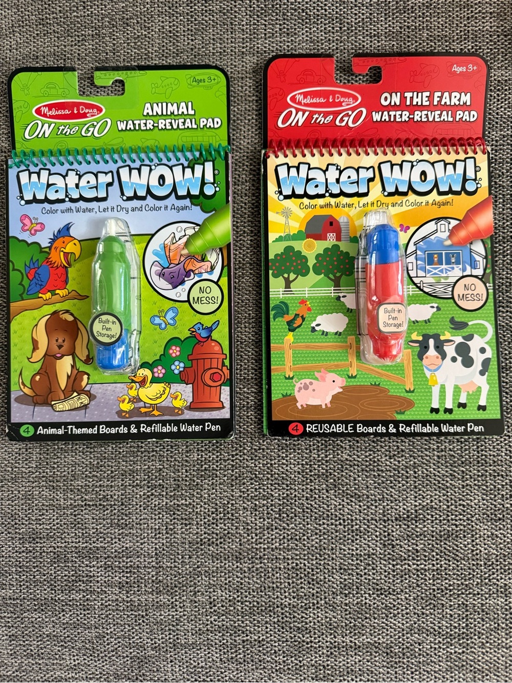 Melissa & Doug Water WOW! Reusable Water-Reveal Pads - Green & Red